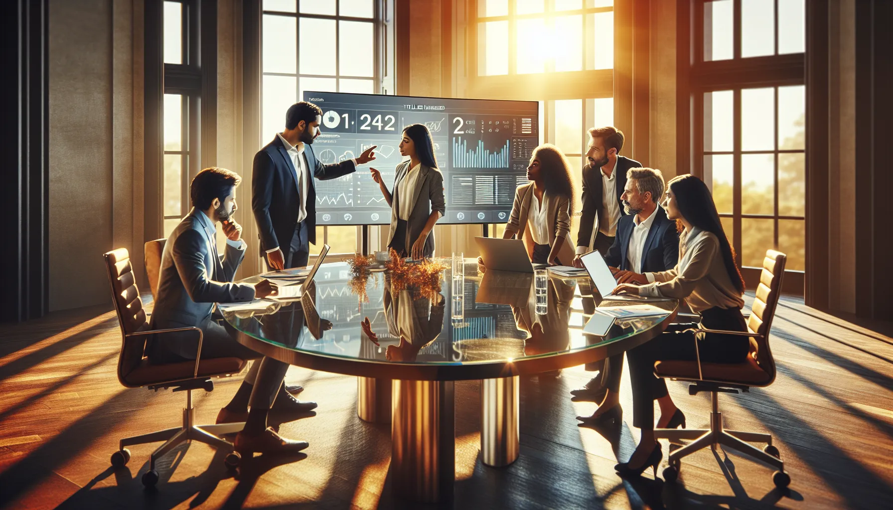 diverse team discussing toll-free numbers in a modern office.