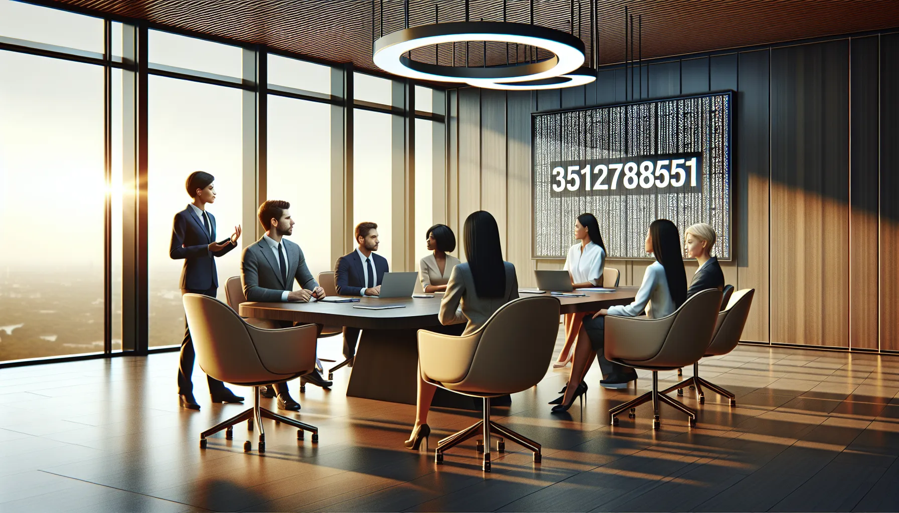 diverse team discussing the significance of the number 3512786851.