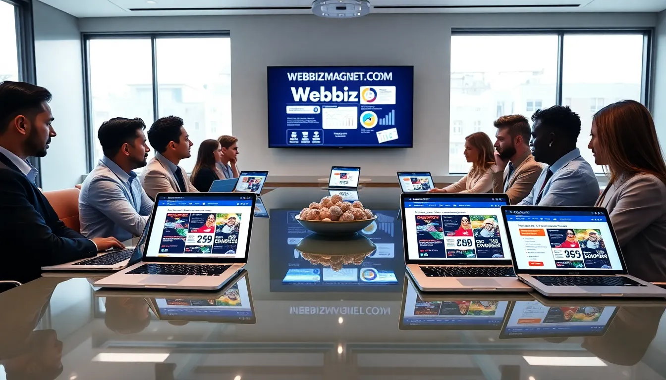 diverse team collaborating in a modern workspace for online business.