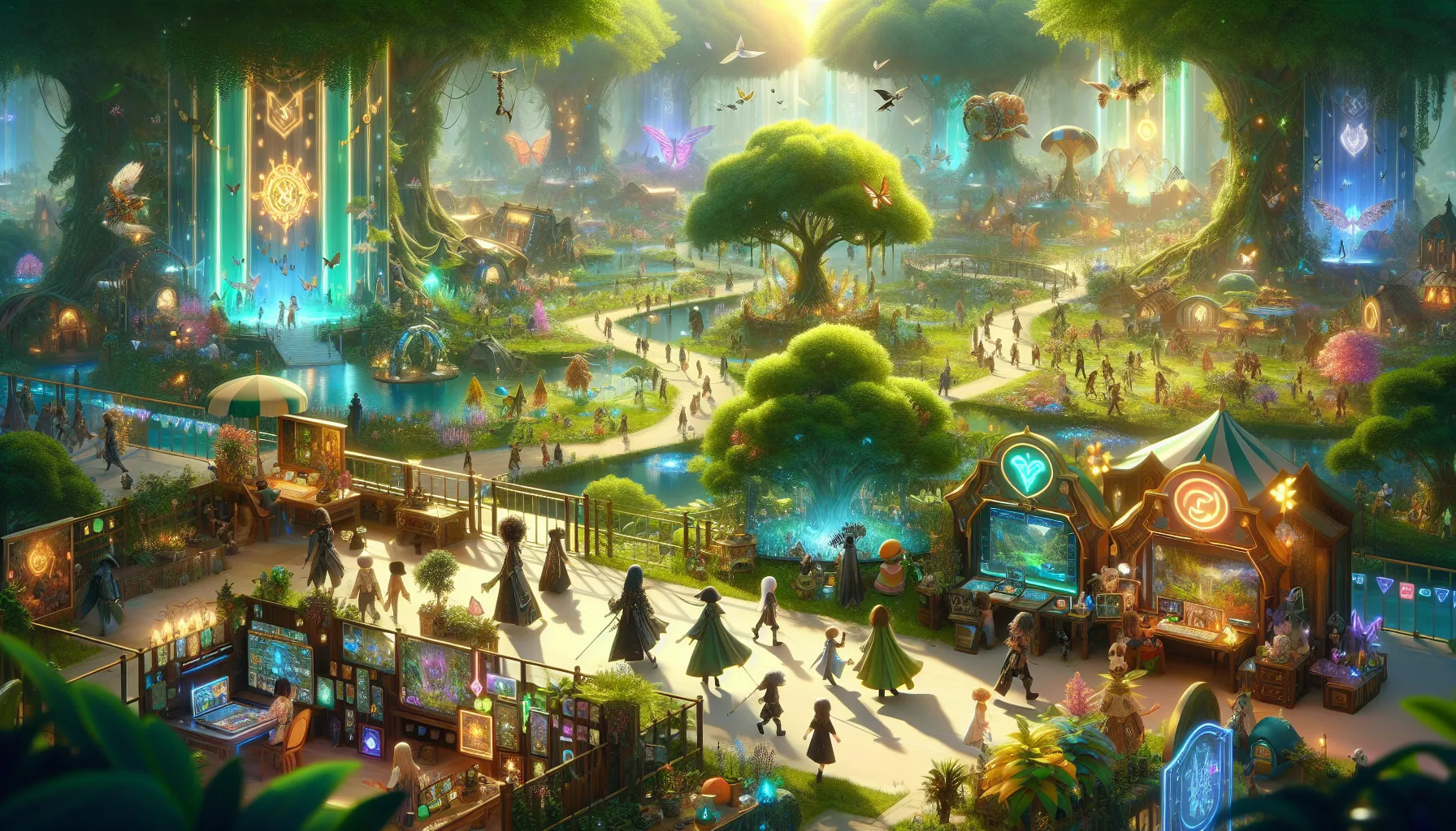 diverse avatars exploring the colorful virtual world of Bobfusdie7.9.