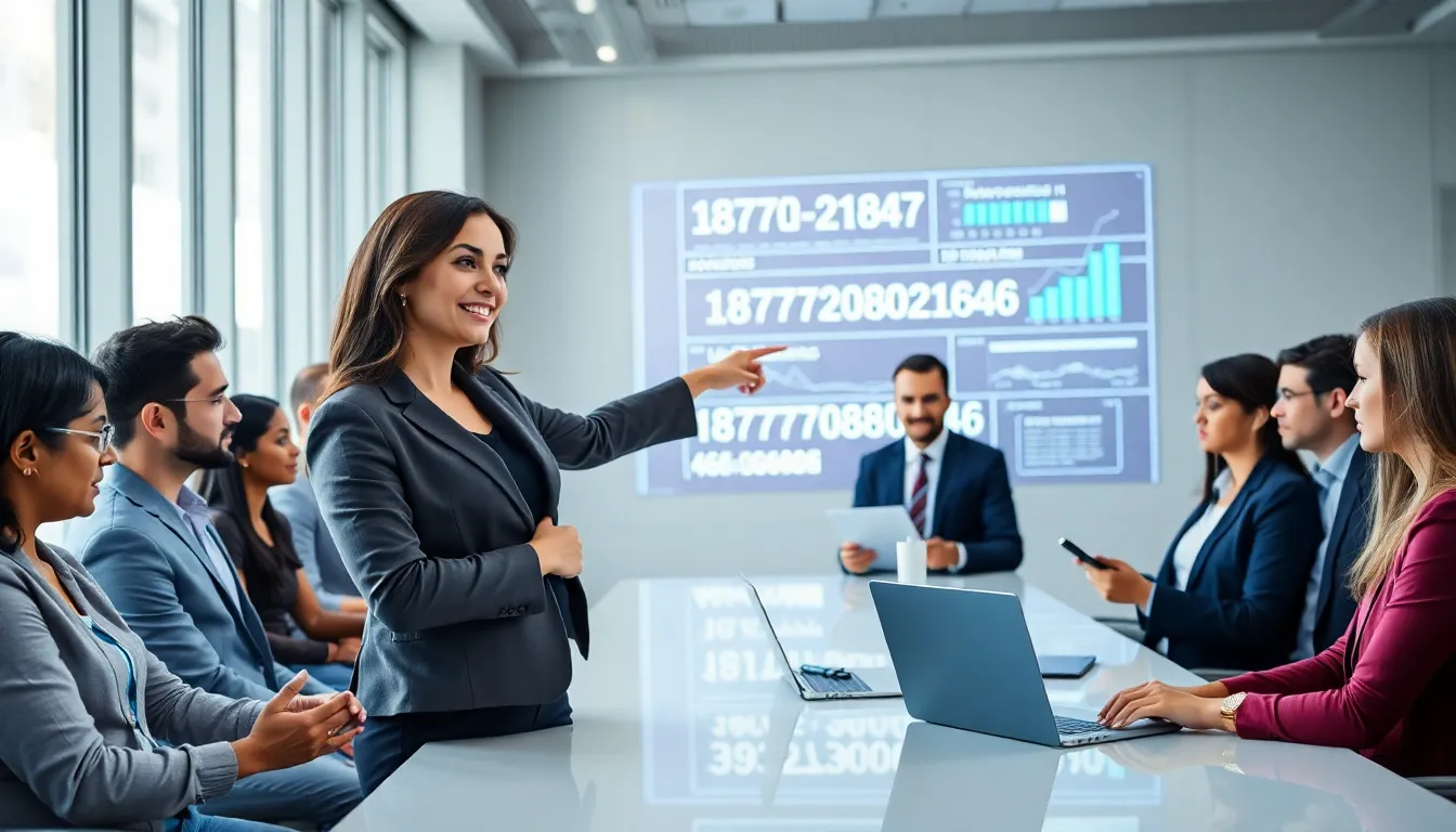 diverse professionals collaborating in a modern conference room.