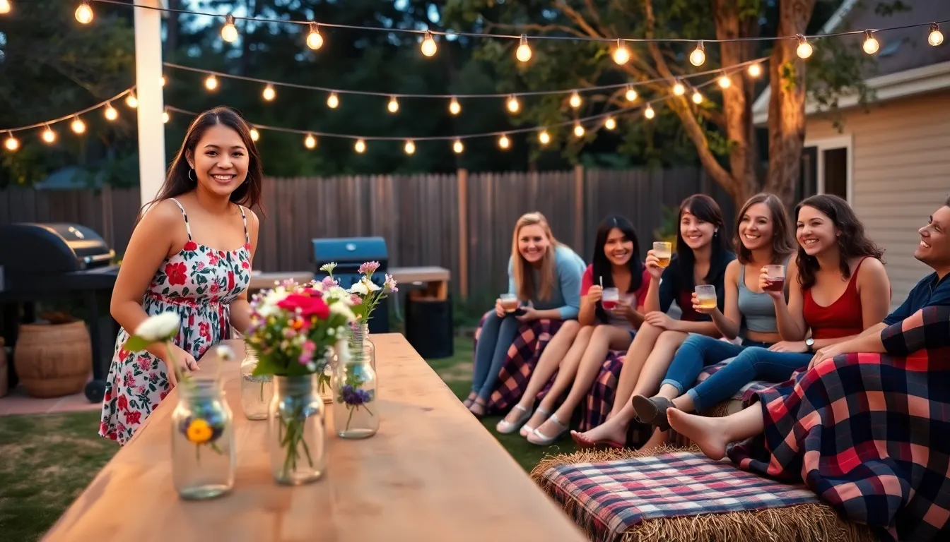 a backyard gathering with friends enjoying homemade snacks and laughter.