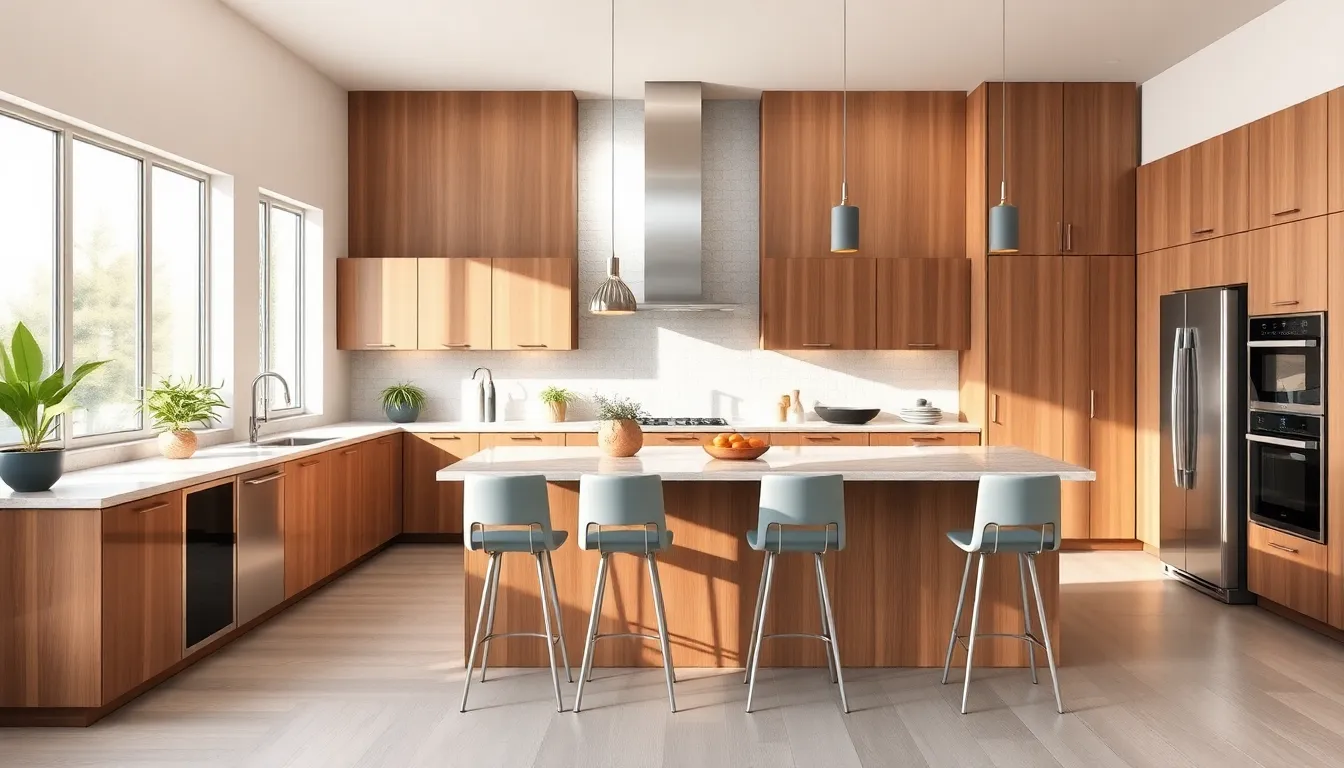 modern kitchen design emphasizing balance, layout, and trendy elements.