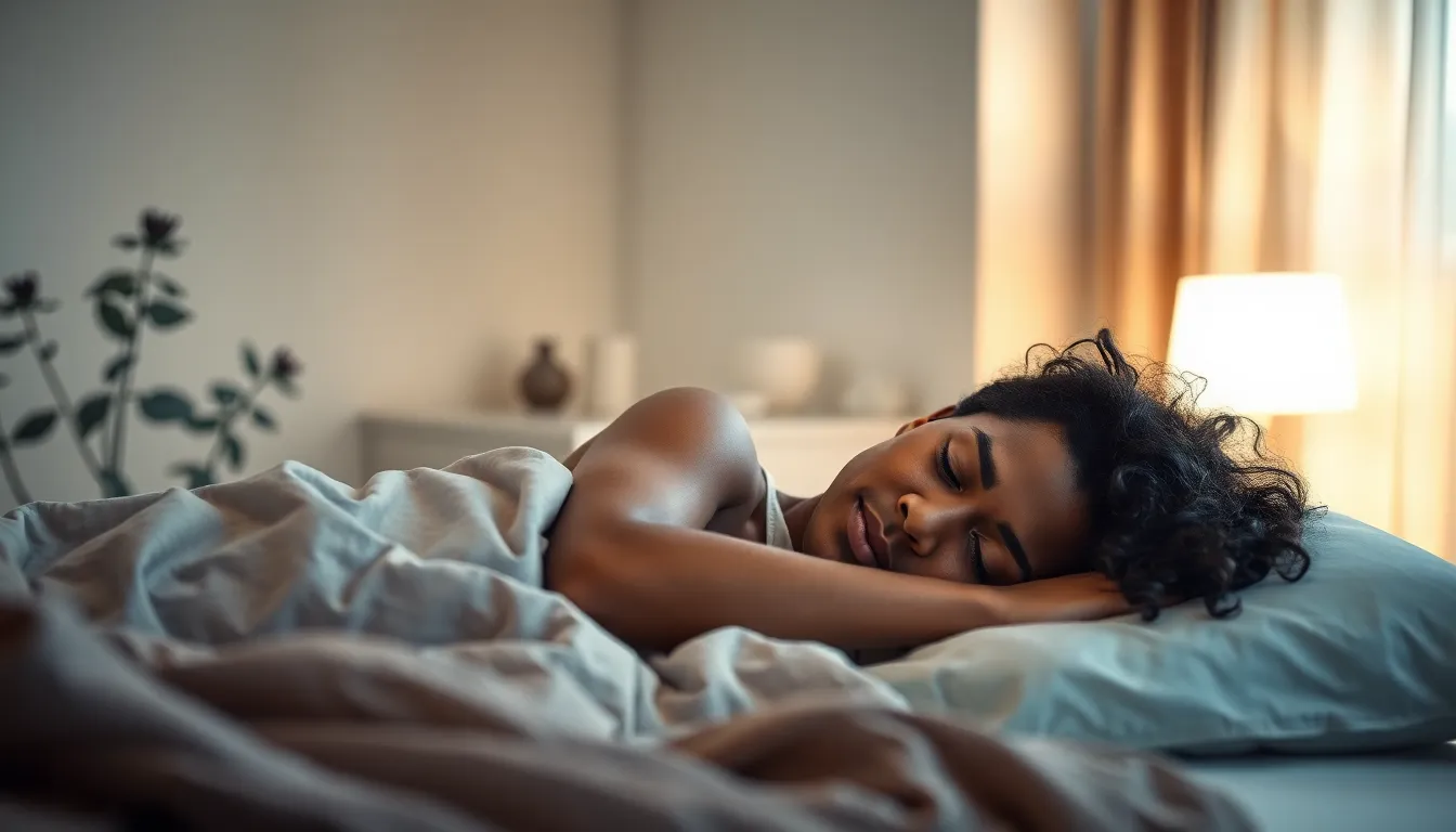 person awakening in a serene bedroom, illustrating nachtschattenlähmung.