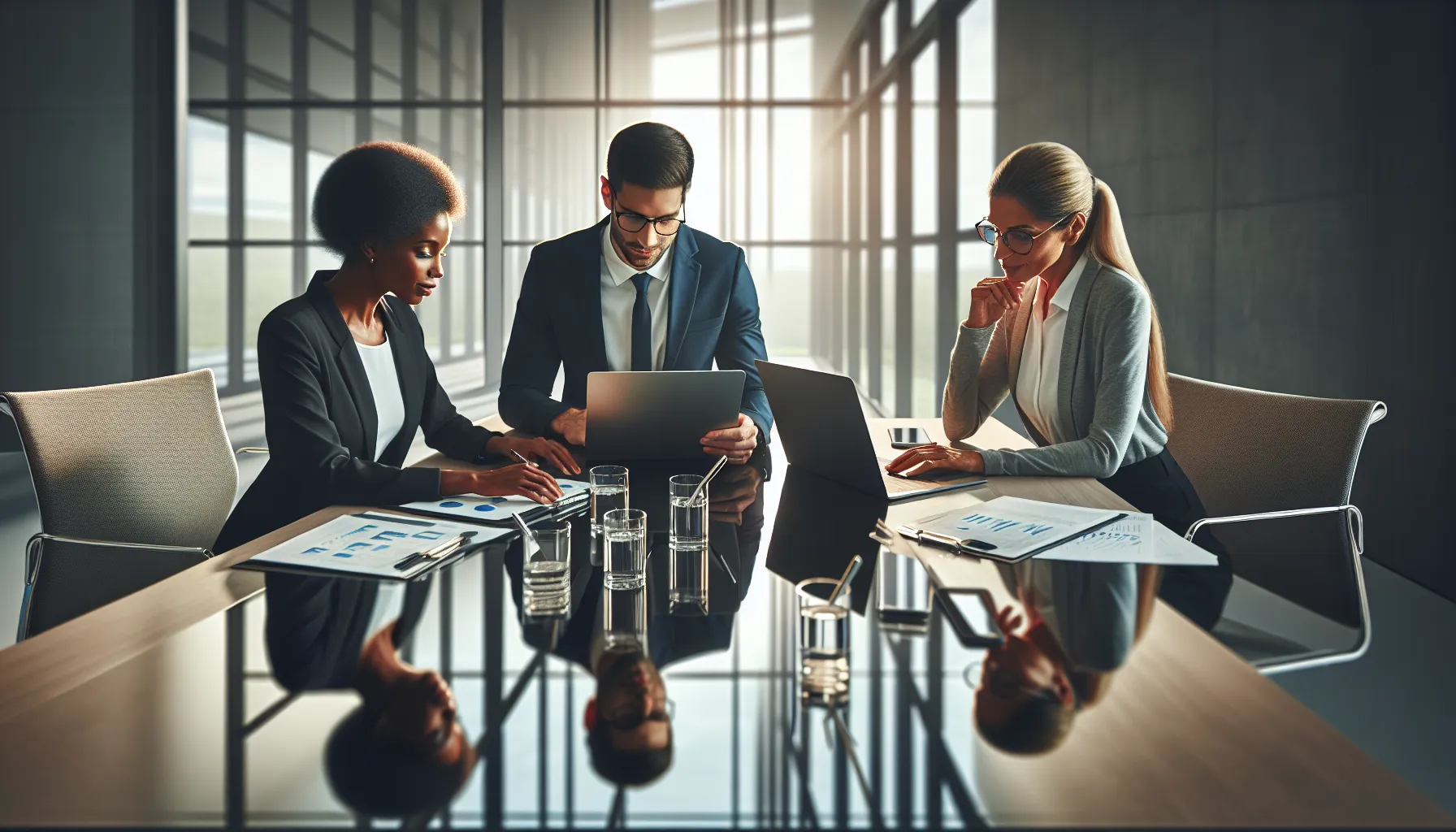 diverse team discussing phone number analysis in a modern office.