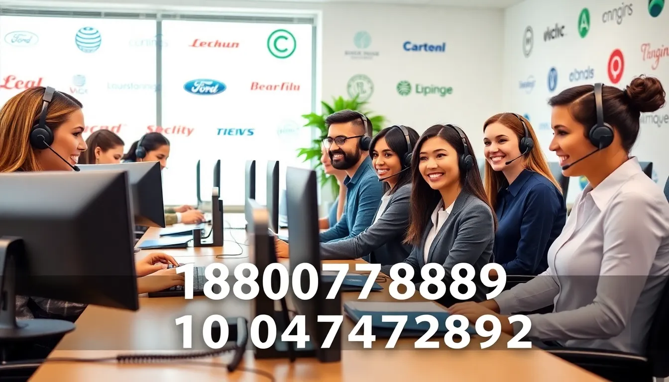 diverse team at a modern call center assisting customer inquiries.