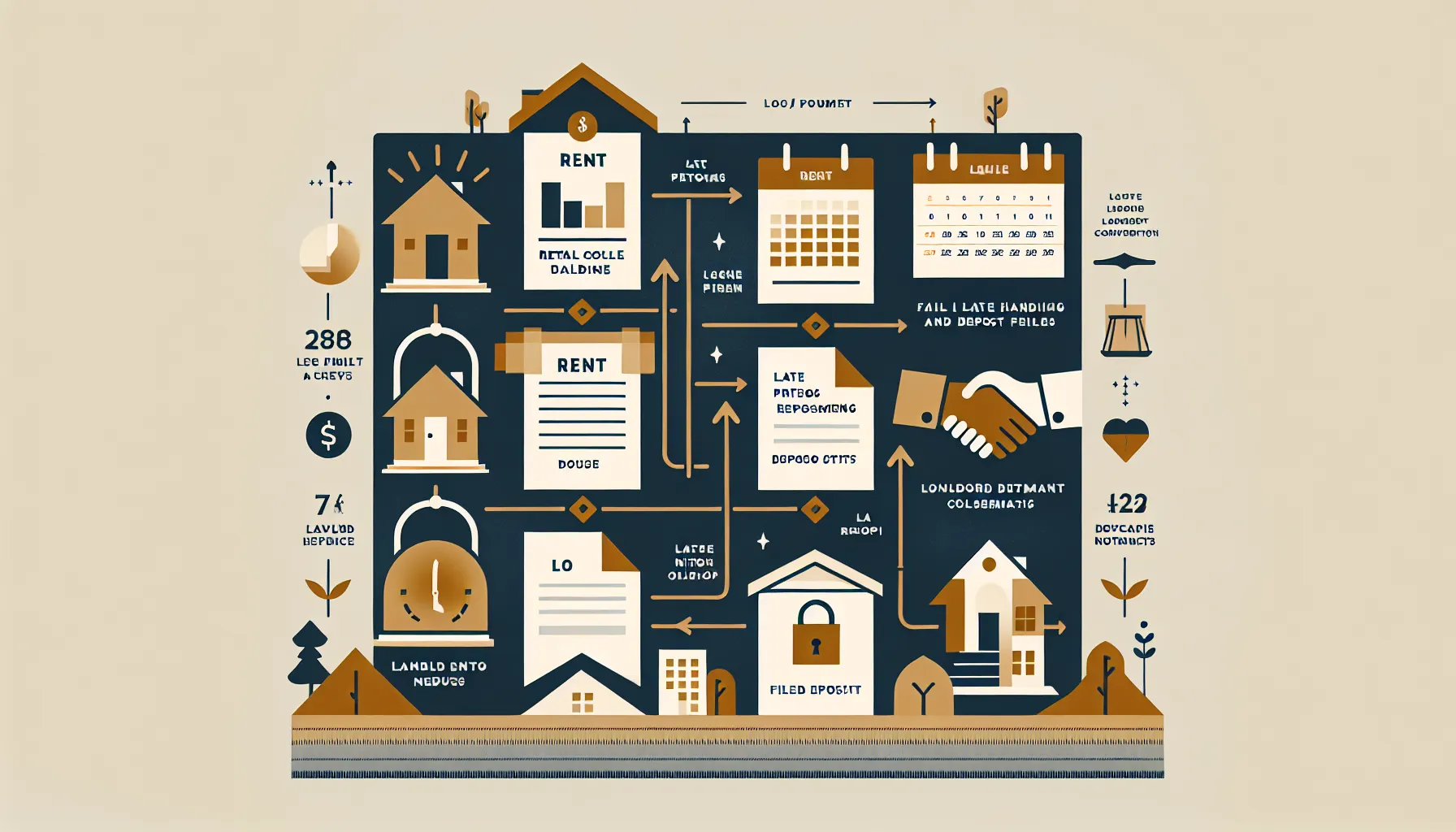 diagram of Pleasant Hill rent collection legal steps and requirements