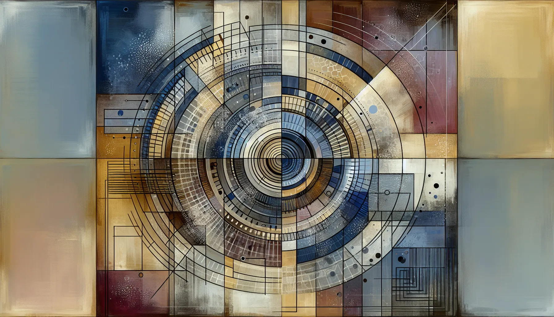 Layered abstract shapes suggesting contracts, time, and legal risk after employment. - Do Physician Assistants Need Tail Coverage After Resigning