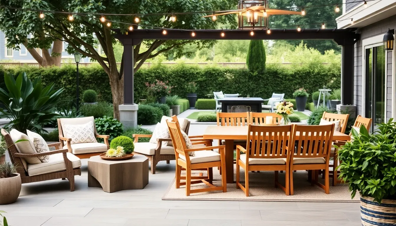 outdoor space featuring stylish Birch Lane furniture.