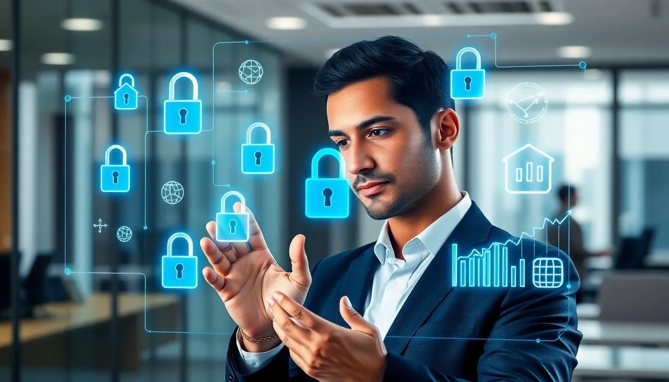 professional analyzing digital assets secured by encryption.