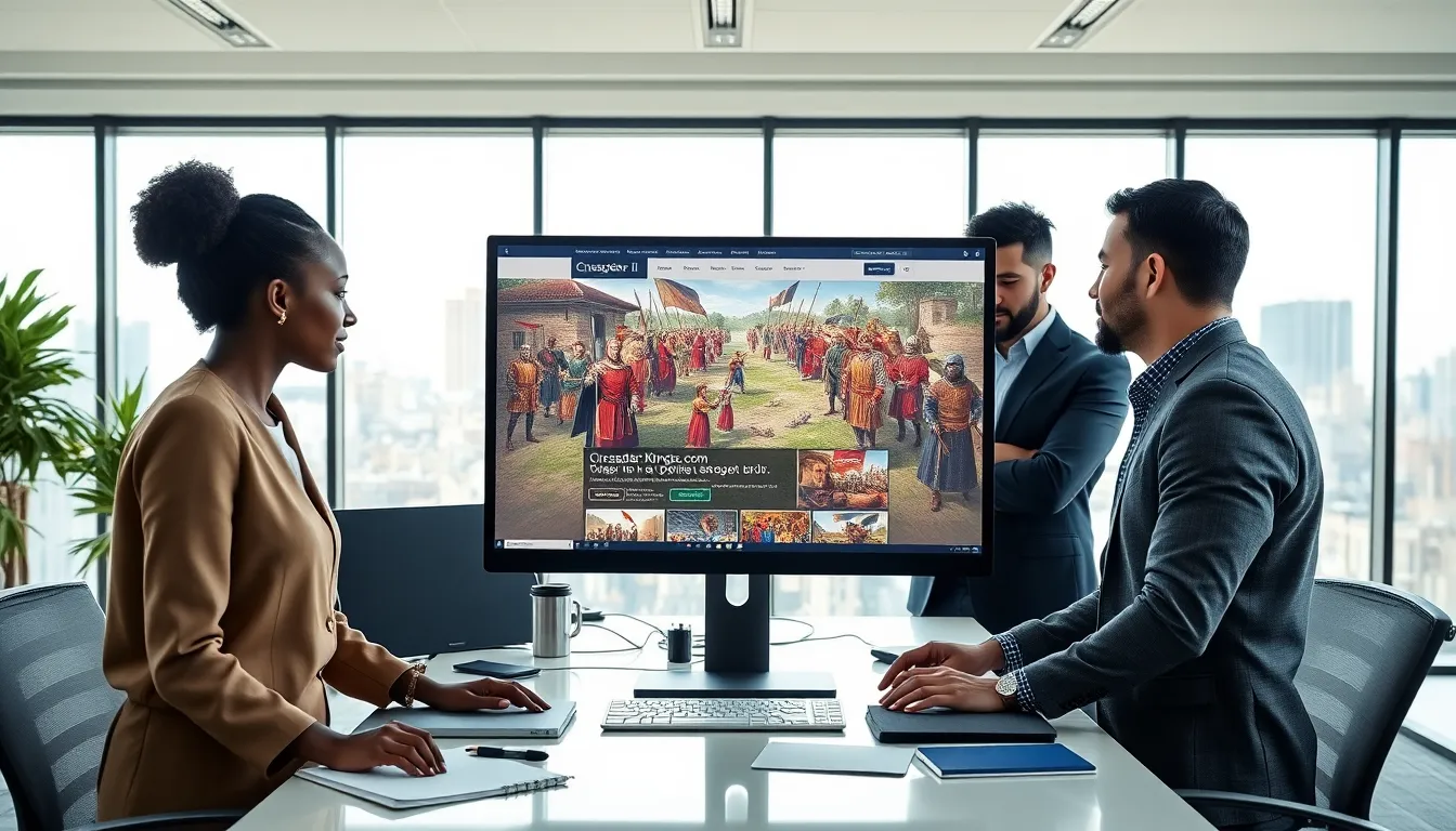 professionals collaborating over a computer screen displaying CK2 generator tools.