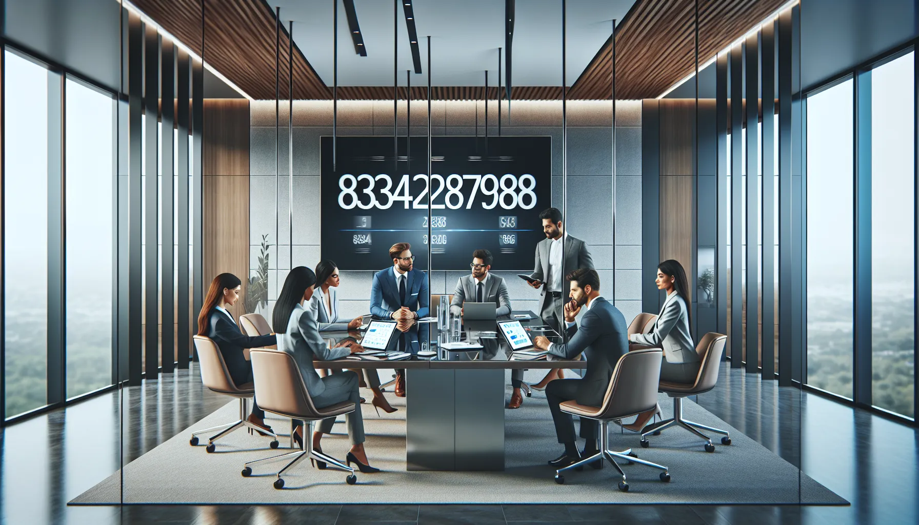 diverse team discussing communication strategies in a modern office.