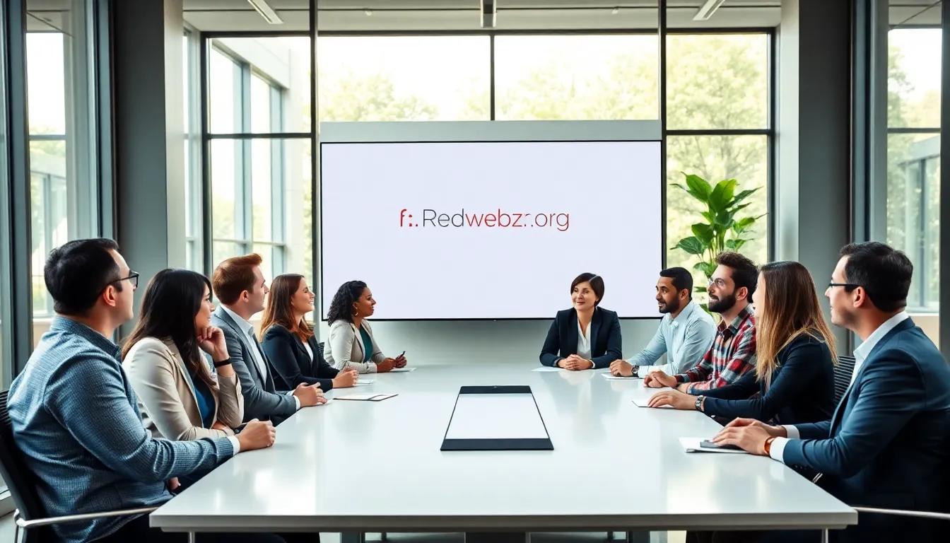 diverse professionals discussing ideas in a modern office.