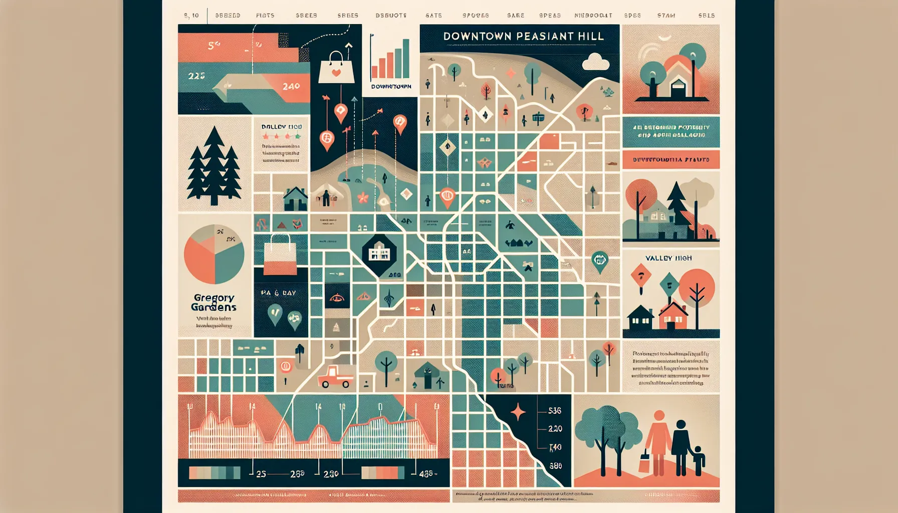 map highlighting Pleasant Hill neighborhoods and their investment prospects