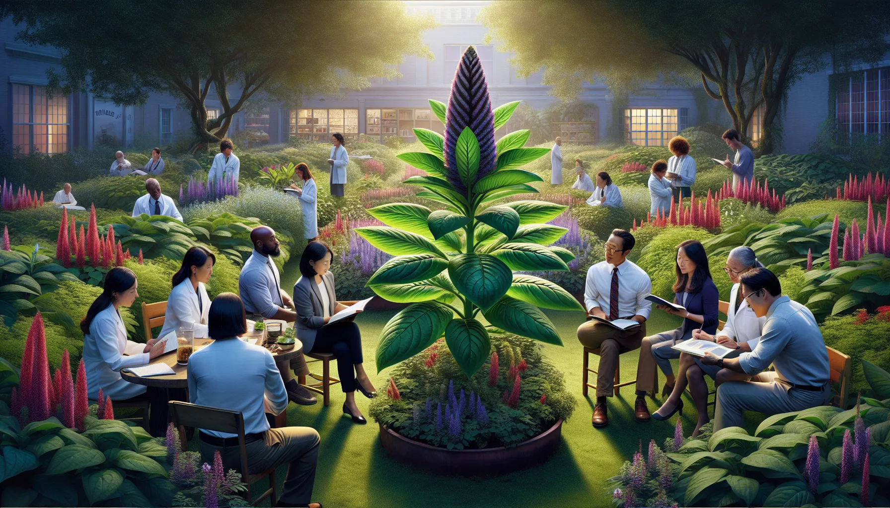 Gail Green Cat Inchi plant in a vibrant garden setting.