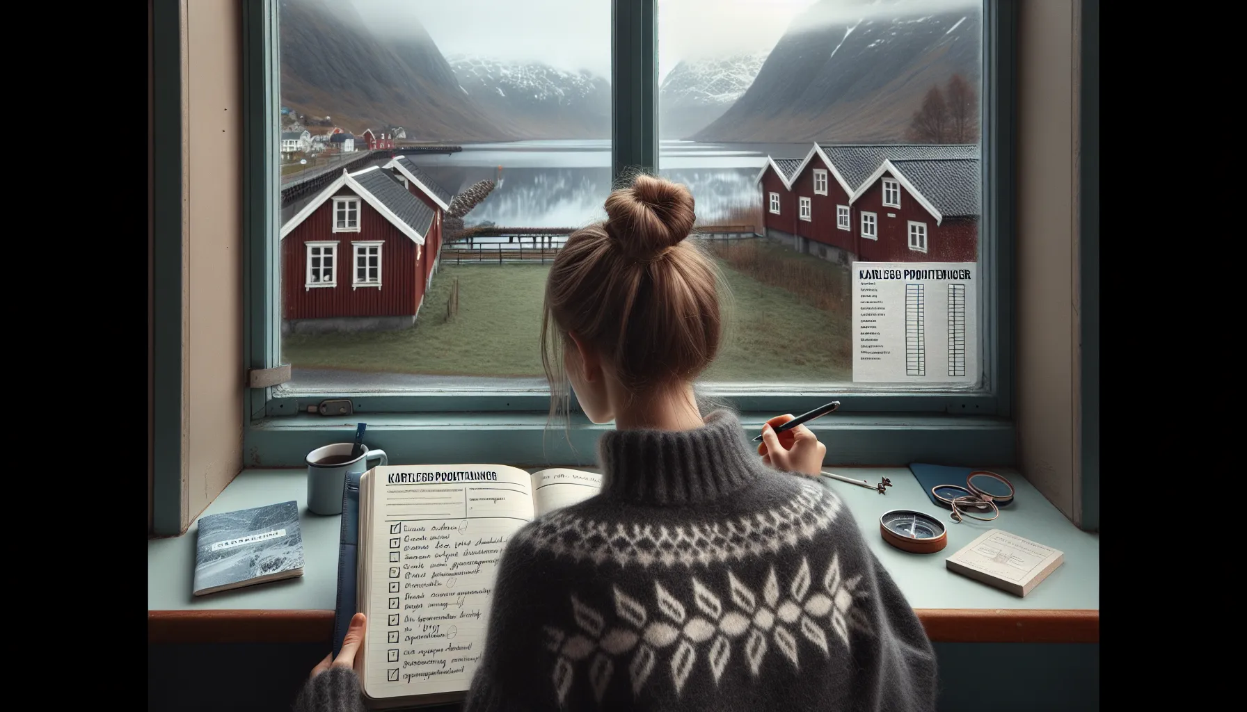 Norwegian student making a checklist, weighing city versus small-town study life.