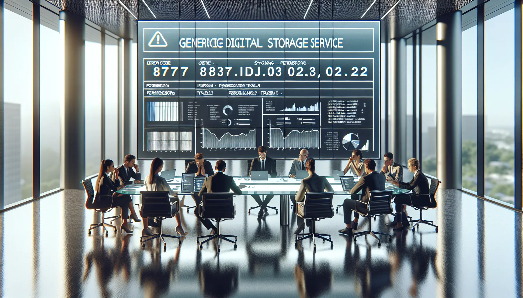 diverse team discussing Dropbox error in a modern office.