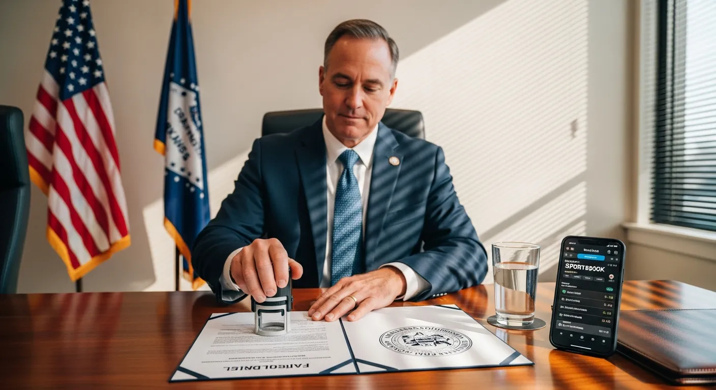 Arkansas official stamps approval document for FanDuel and DraftKings mobile sportsbooks.