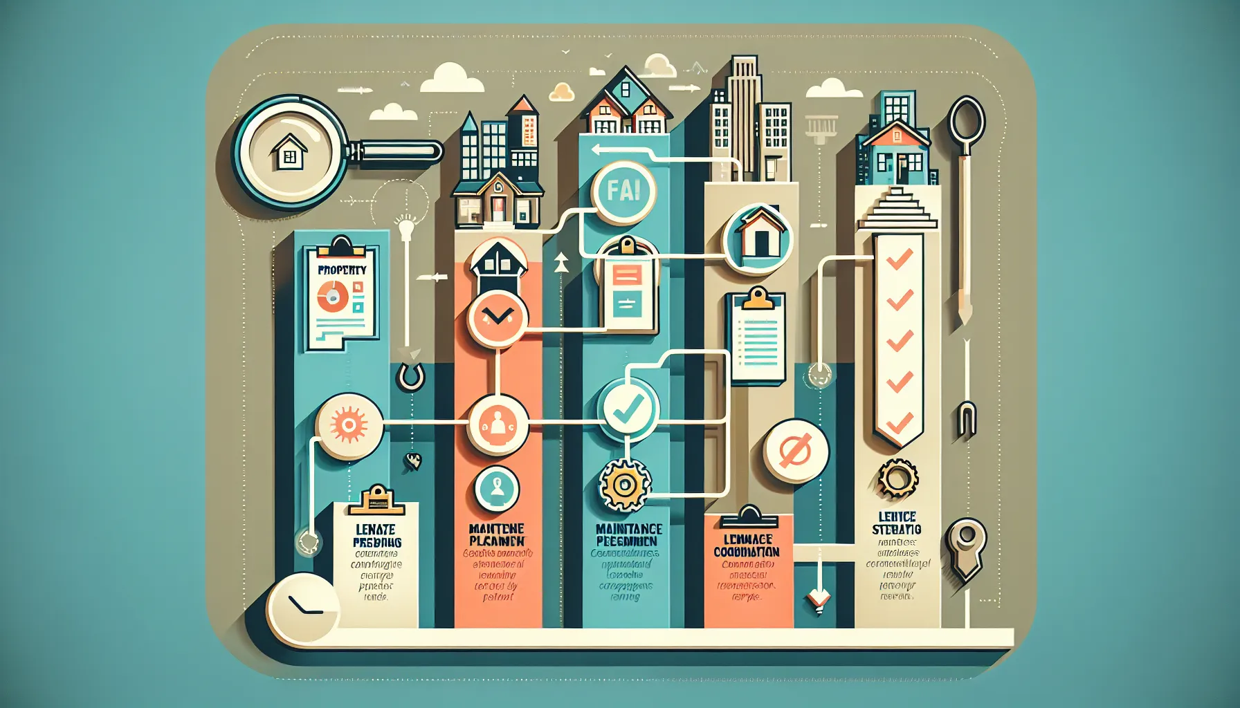 Infographic showing property management services by a Lafayette local property team.