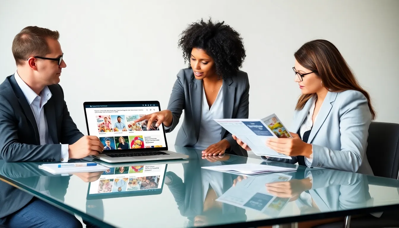 diverse team discussing budget-friendly event planning.