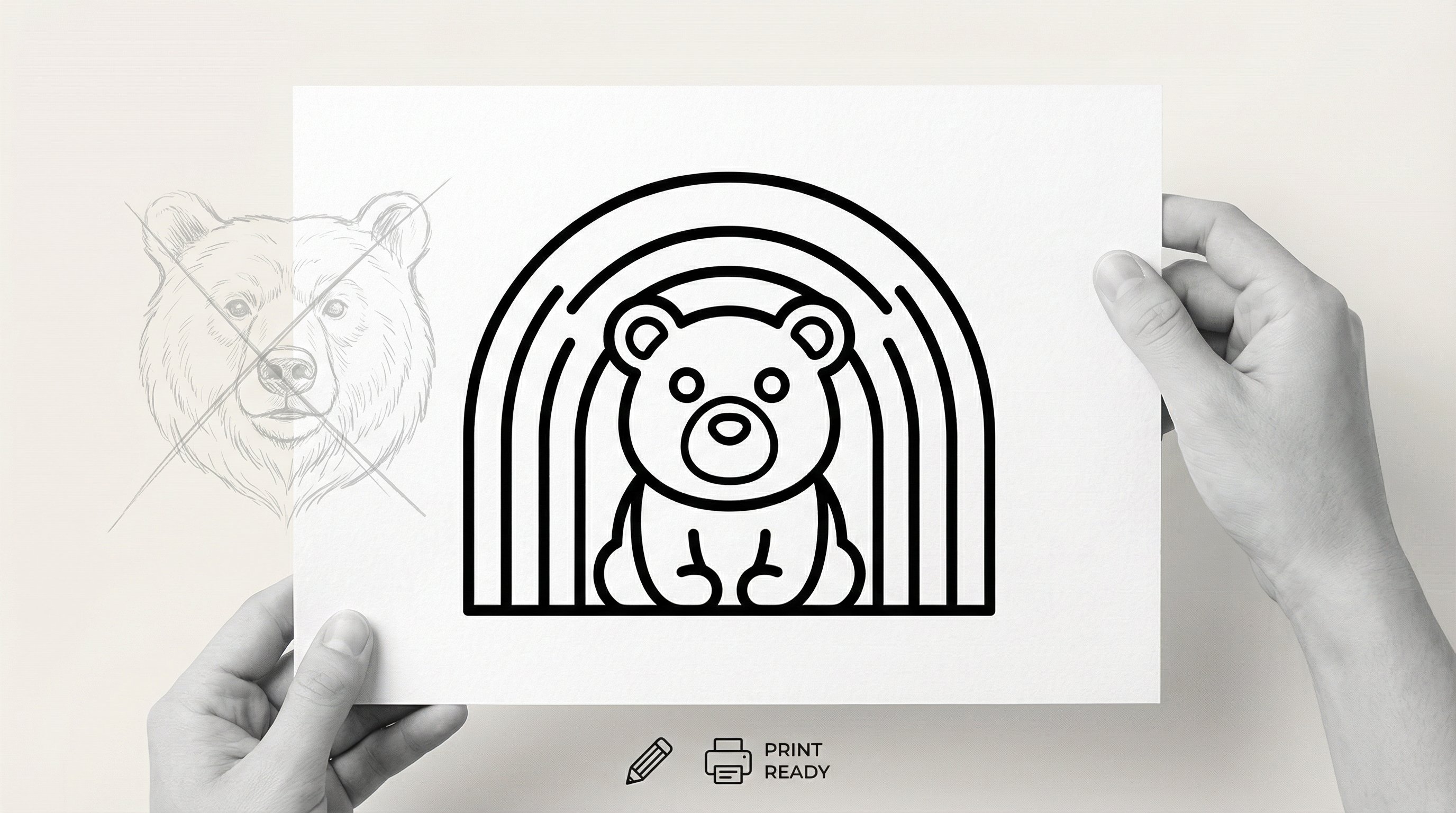 simple coloring page with bold outlines and reduced background details