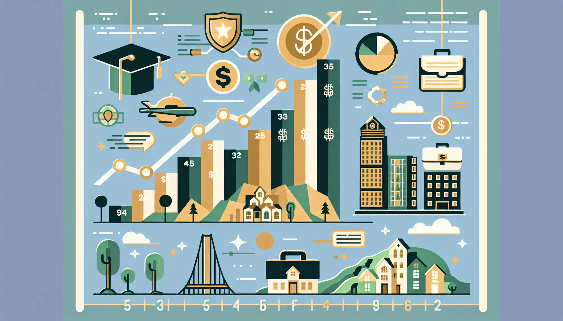 Infographic on factors and trends driving Orinda real estate market revenue.