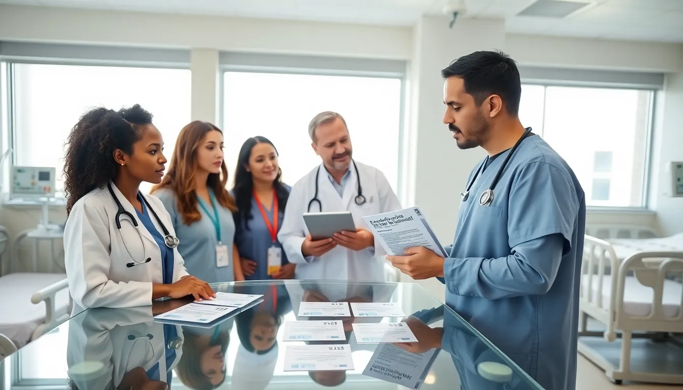 healthcare professionals discussing erythromycin eye ointment for newborns.