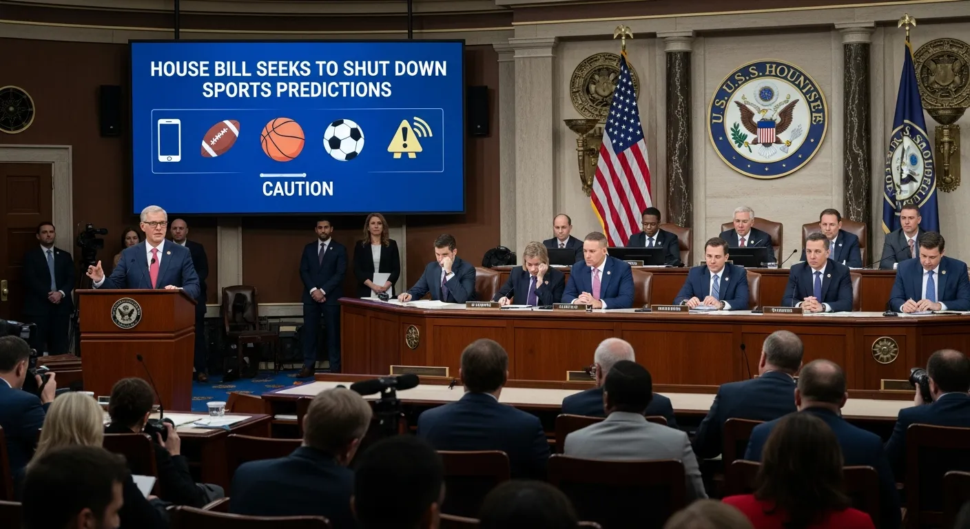House Bill Seeks To Shut Down Sports Predictions: What You Need to Know 1 lawmakers debating a bill to ban sports prediction platforms in the U.S. Capitol