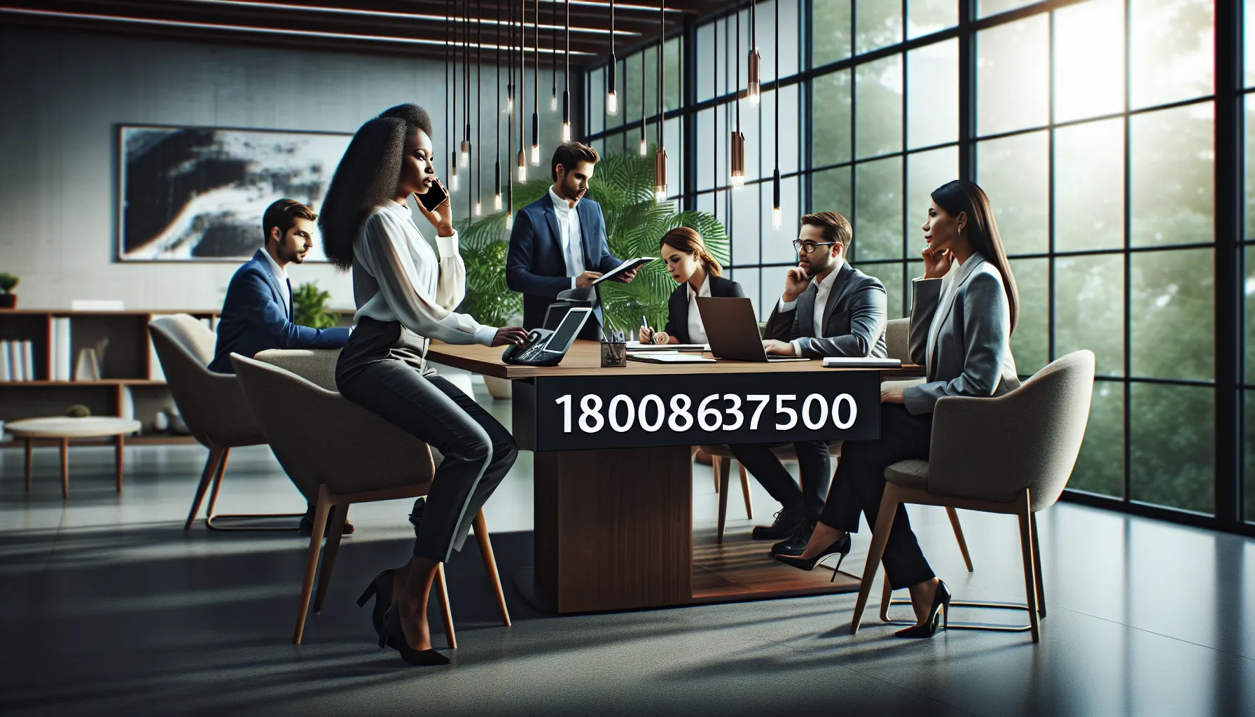 diverse team discussing customer service solutions in a modern office.