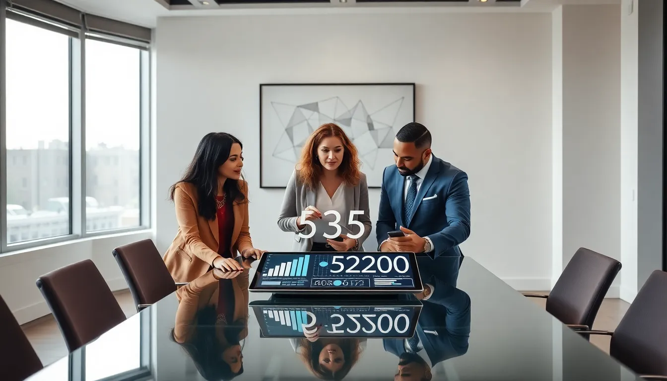 diverse team discussing complex concepts in a modern office.