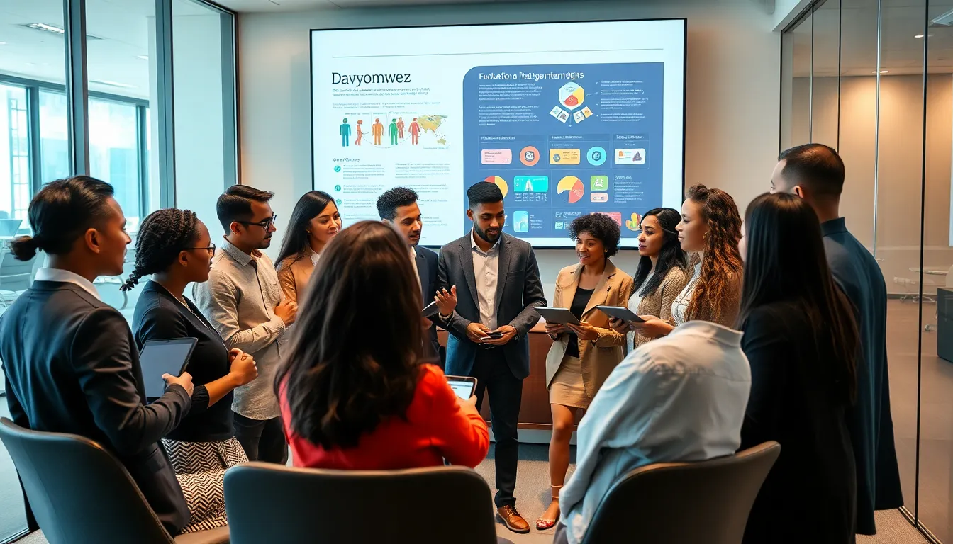 diverse professionals discussing the cultural significance of davyomwez.