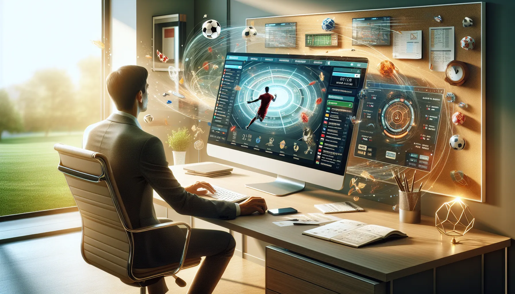 person using the Val9ja betting platform on a modern desktop.