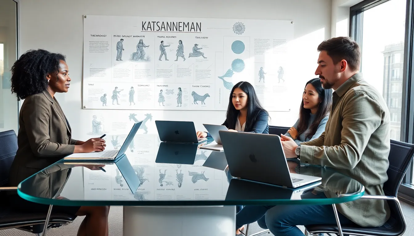 diverse team discussing the cultural significance of Katsanneman in an office.