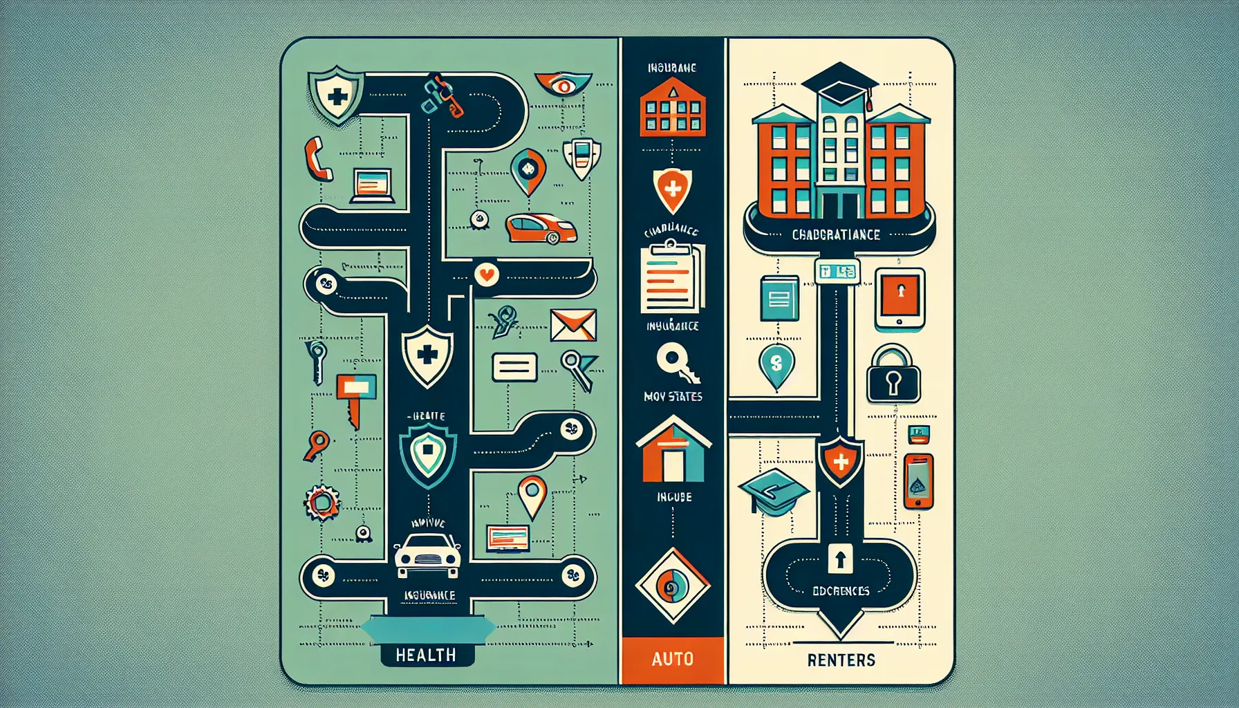diagram of insurance types for U.S. college students