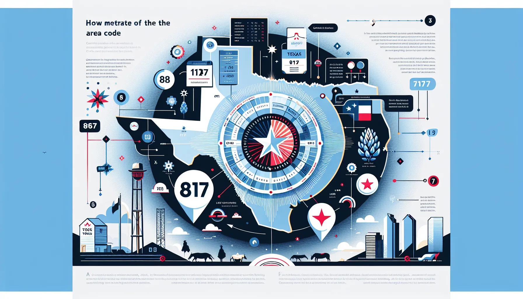 Infographic highlighting area code 817 in the Fort Worth region of Texas.