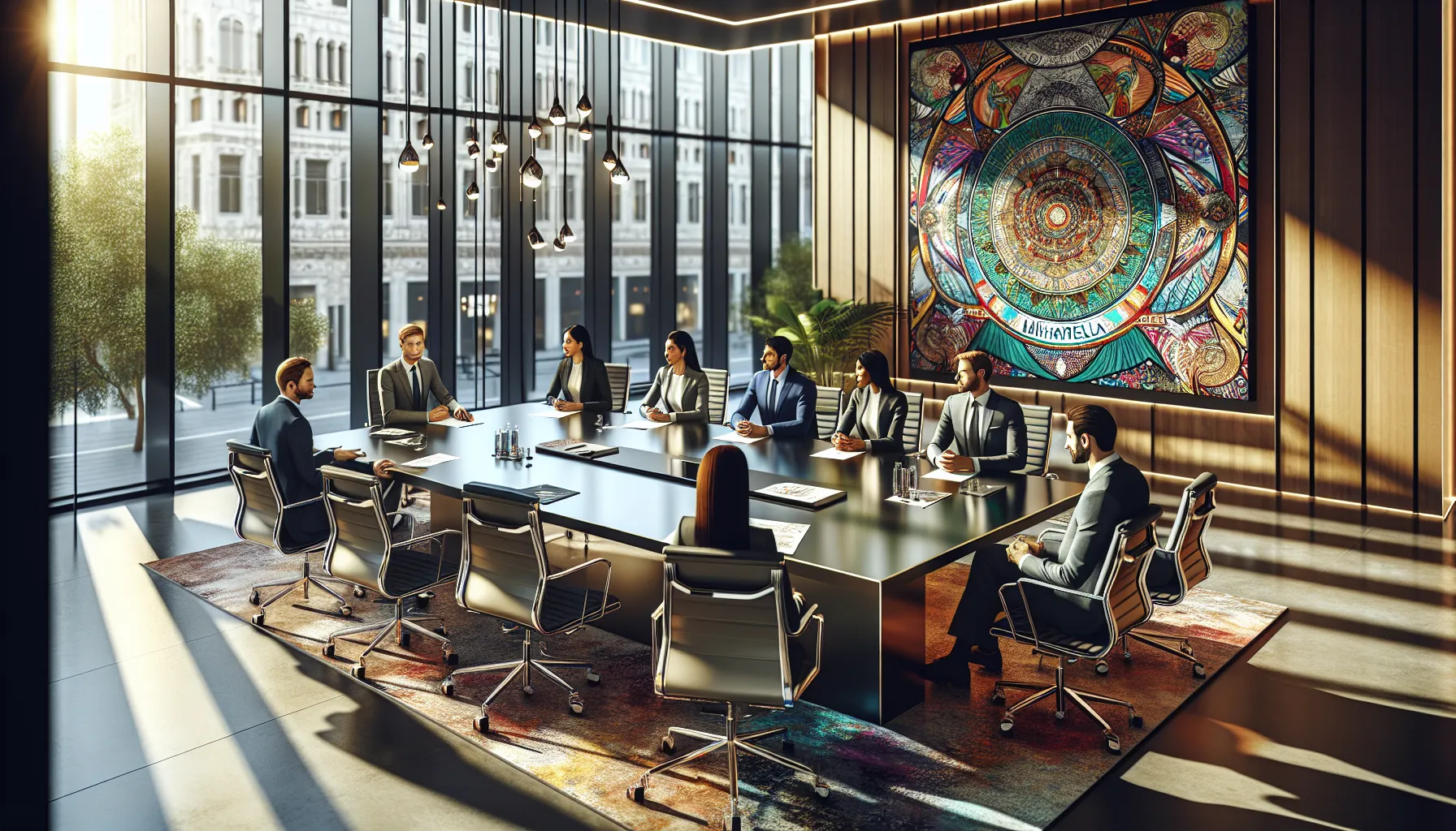 professionals discussing challenges around Mihavarela in a modern office.