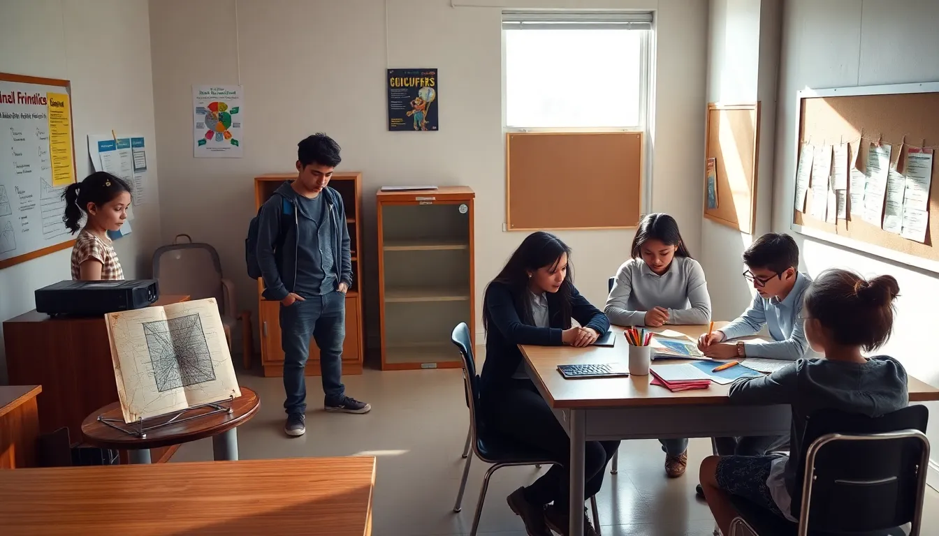 students in a modern classroom facing resource challenges.