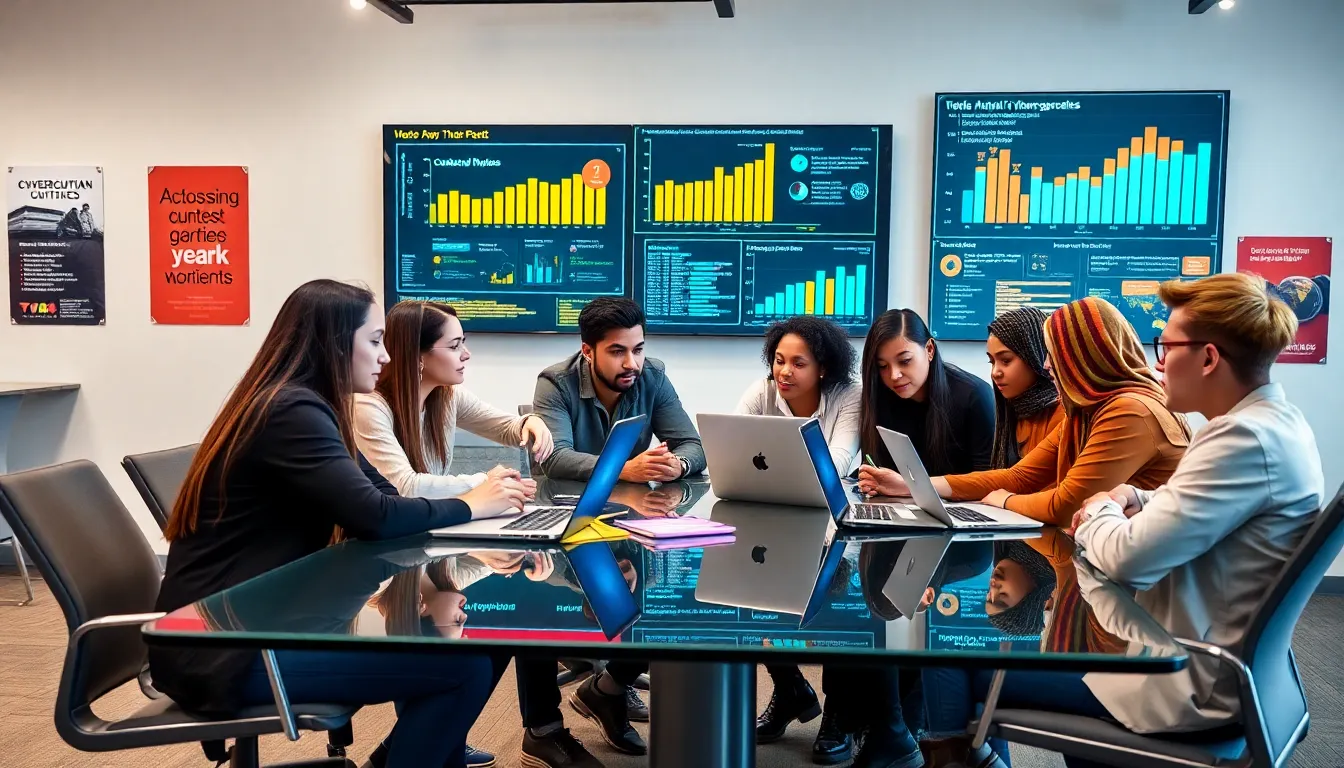 diverse team participating in a cybersecurity boot camp training session.