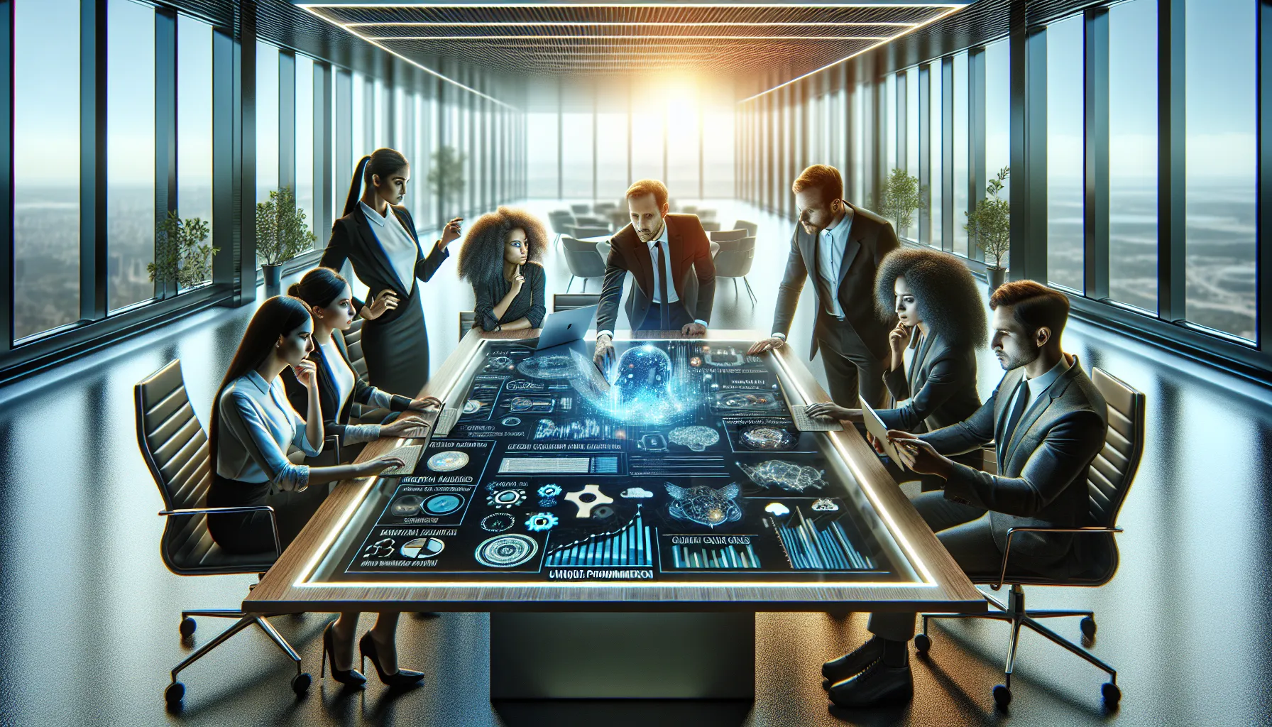 diverse professionals collaborating on dtruyeenj concepts in a modern office.