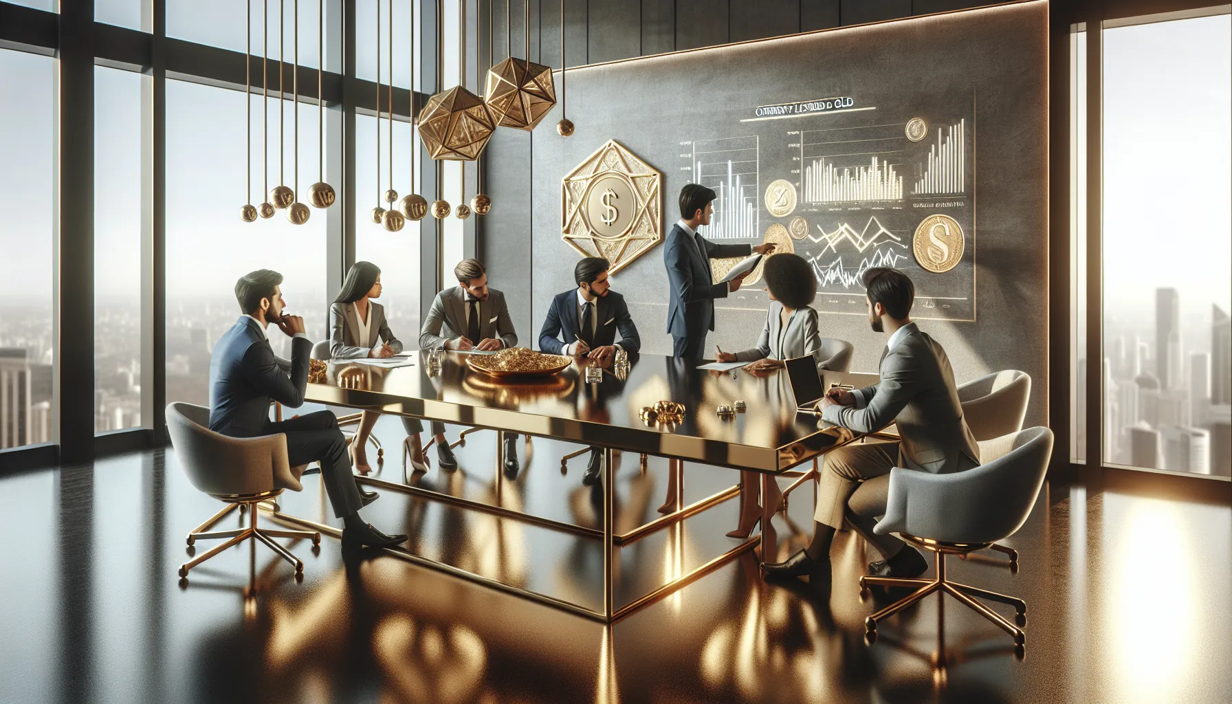 professionals discussing the historical significance of gold in currency.