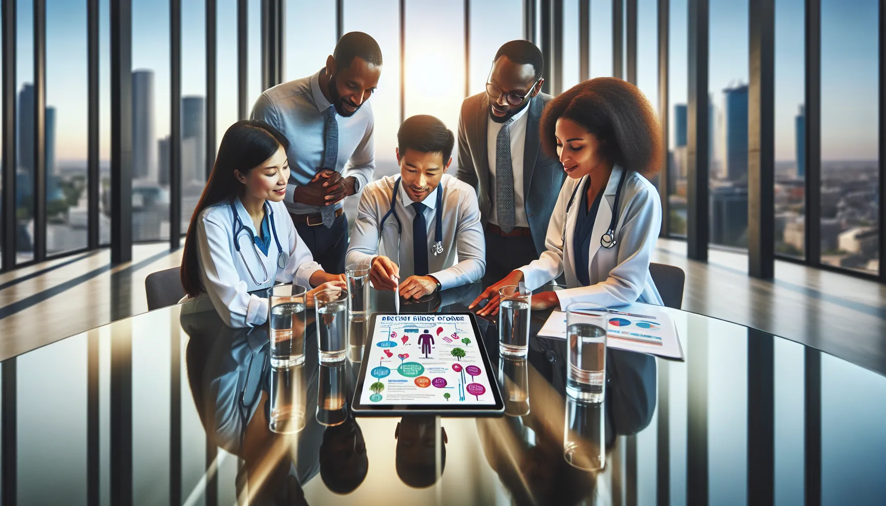 healthcare professionals discussing kidney stone prevention strategies.