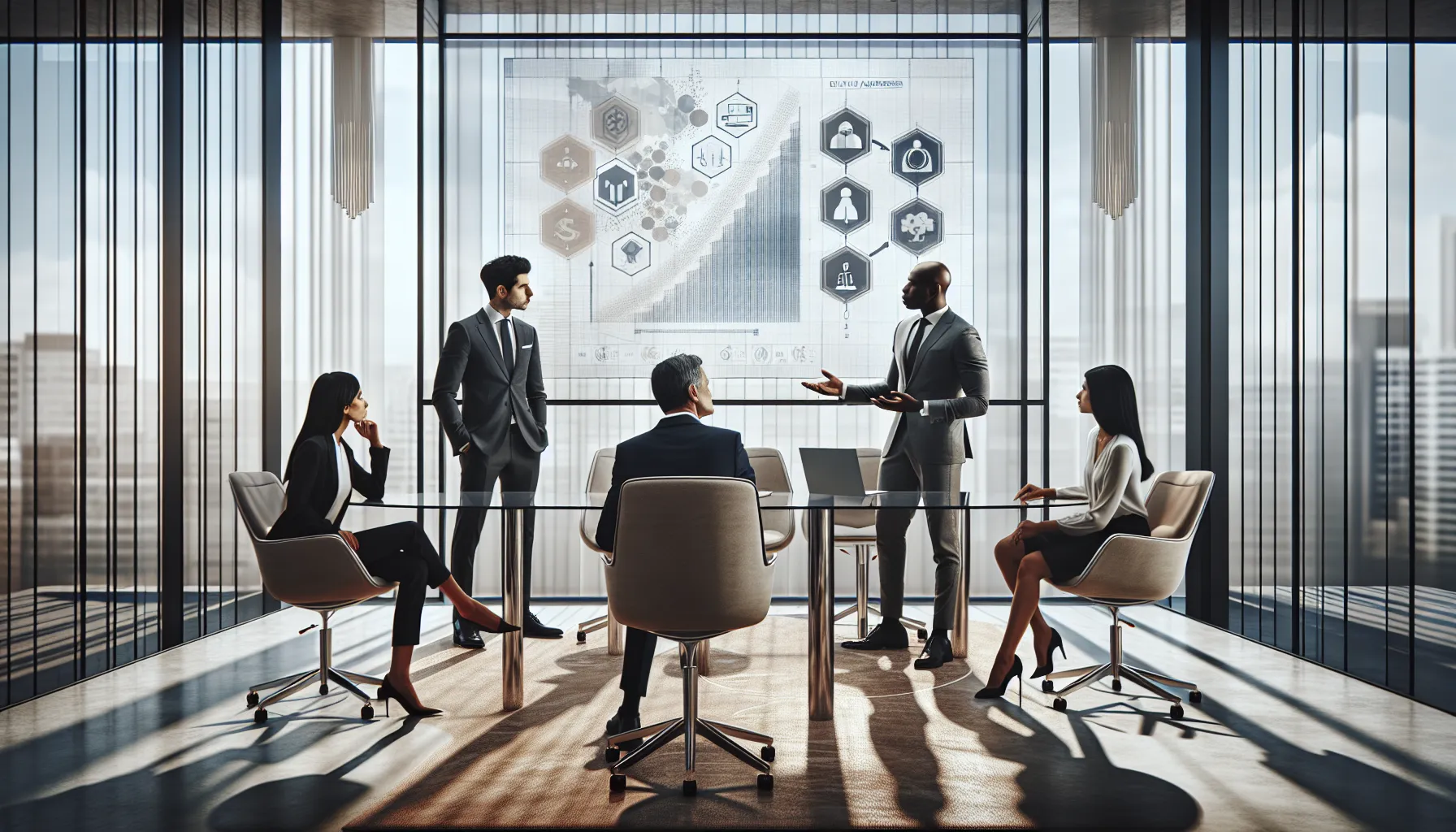 group discussing IP address types in a modern office