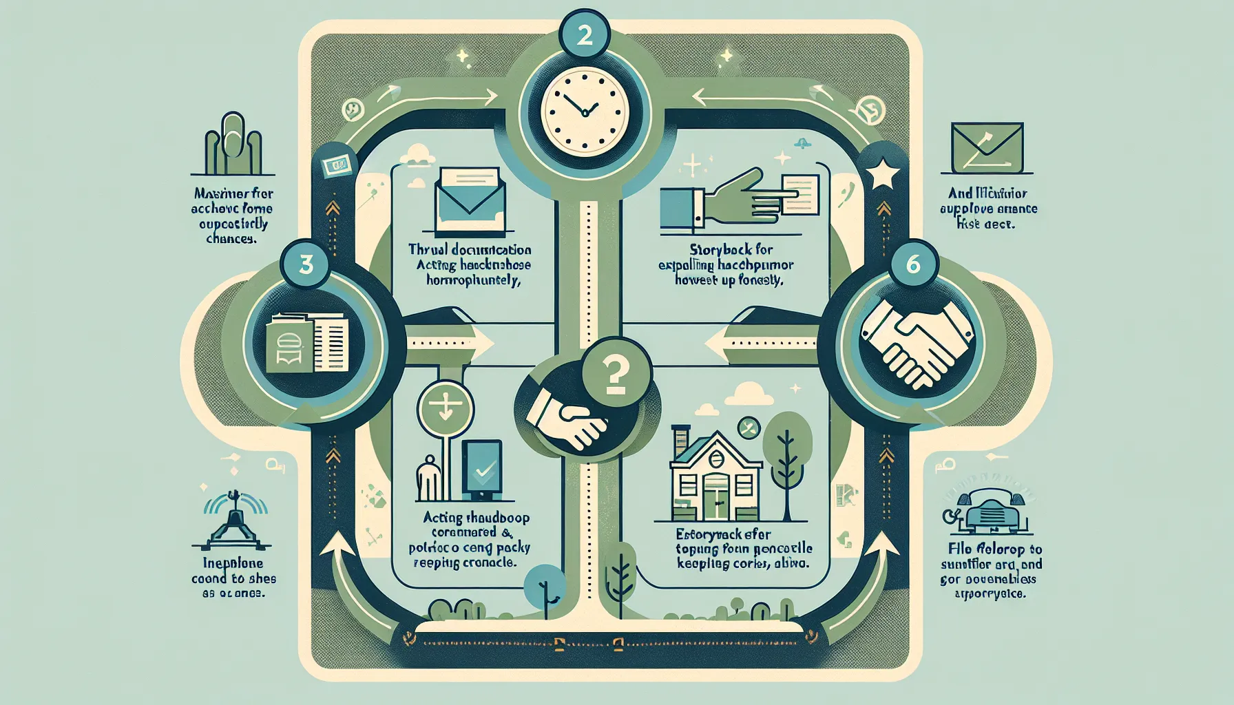 steps for improving rent assistance approval in Pleasant Hill, shown as a process diagram
