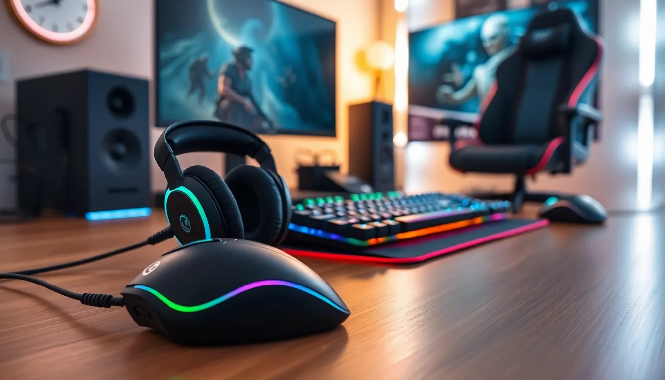 modern gaming setup with advanced gear and ergonomic chair.