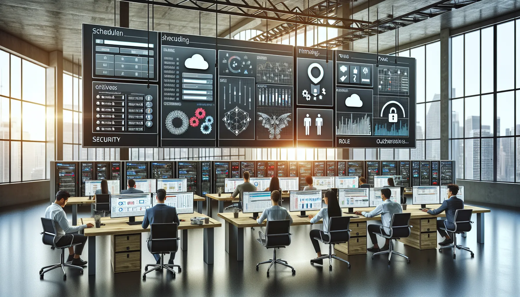 Team monitoring a Tableau report scheduler dashboard with triggers, bursting, and alerts.