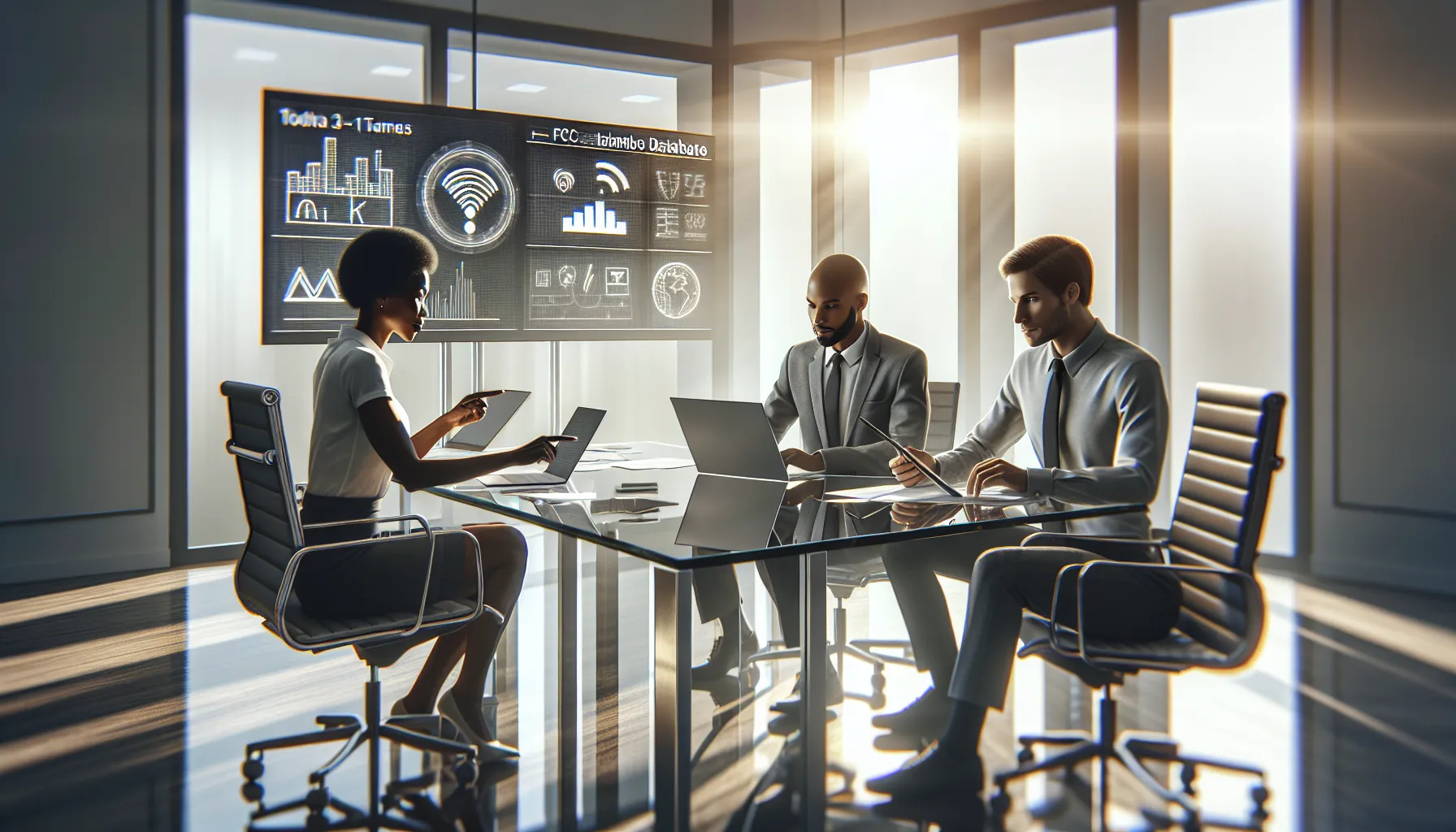 diverse team discussing toll-free number verification in a modern office.