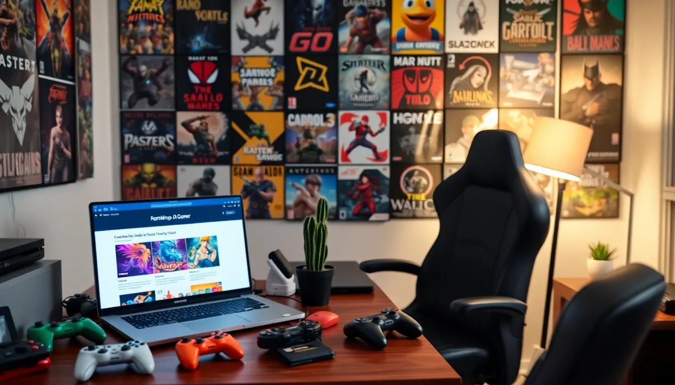 A home office setup with gaming gear, inviting connection and creativity.