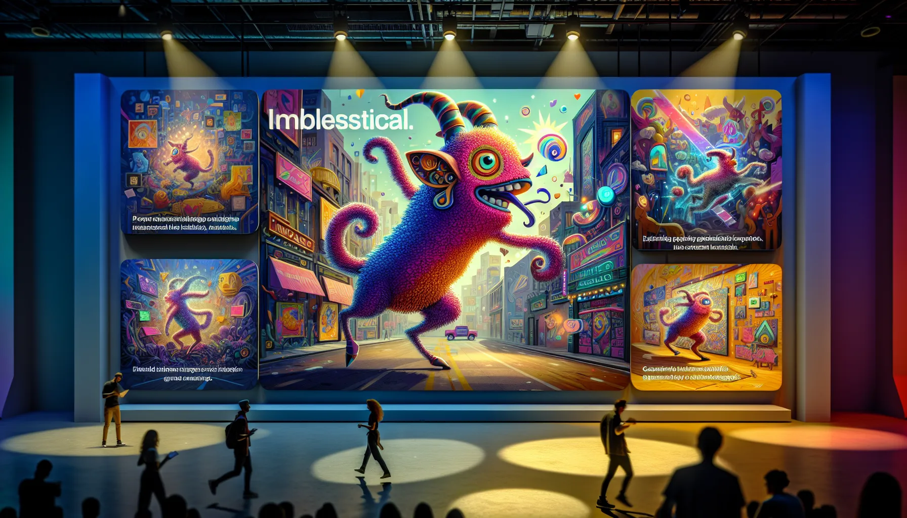 whimsical Cancasaur in a vibrant pop culture setting.