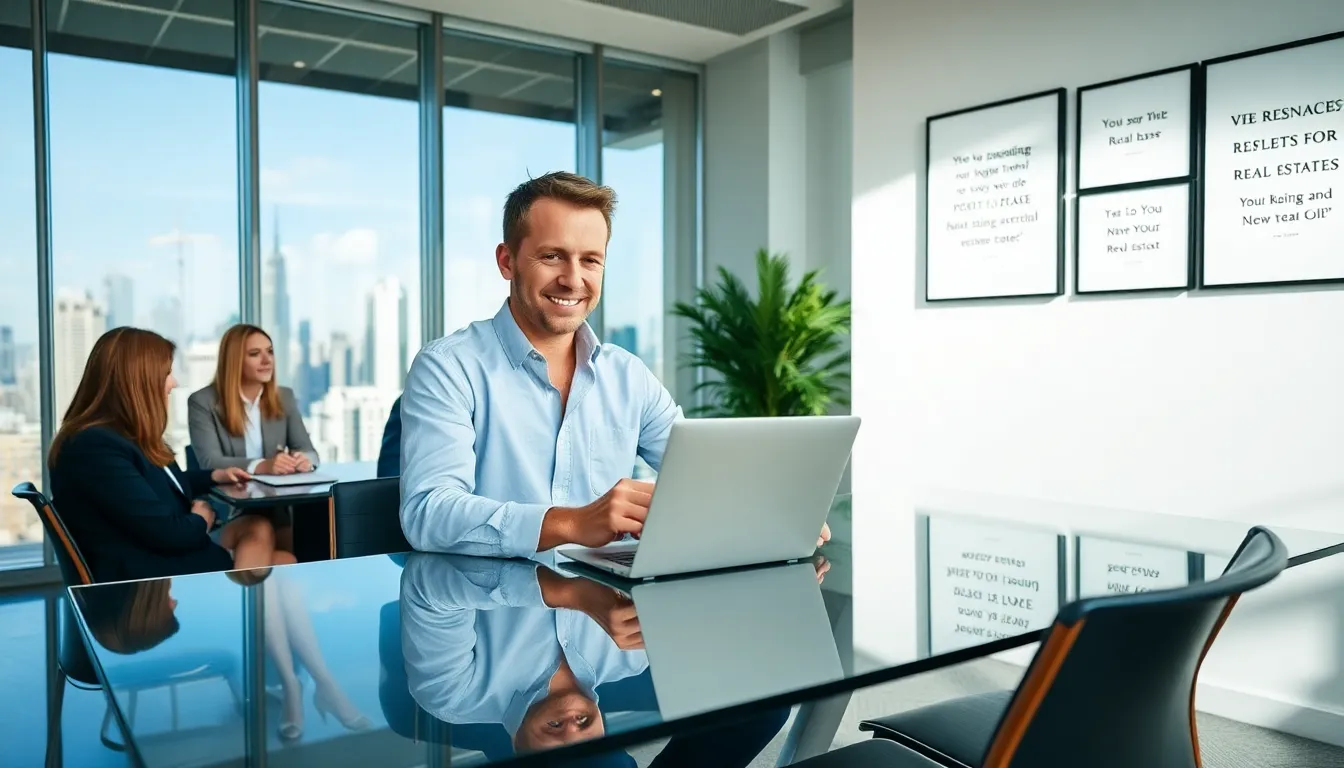 Timothy Homerocketrealty and team in a modern office environment.