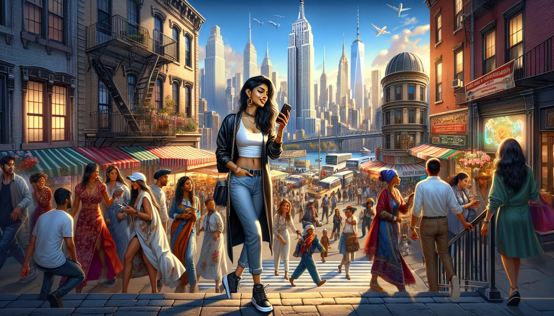 Abbi exploring New York City, capturing its vibrant culture and iconic landmarks.